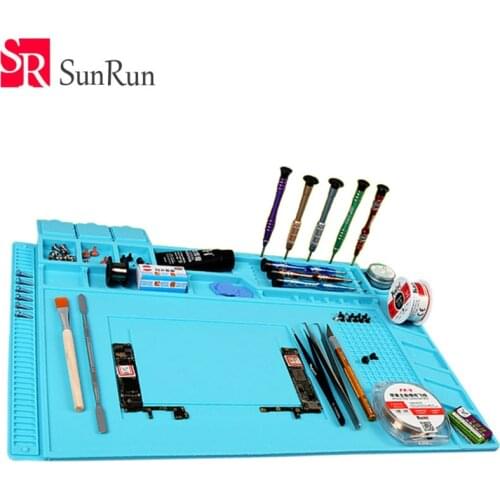 High temperature silicone pad Blue desk pad for maintenance platform for welding repair station tool silica gel mat