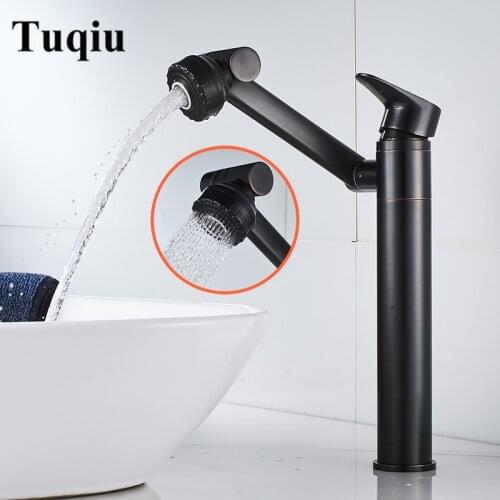 Bathroom Basin Faucet With Shower Head Gold Sink Mixer Tap Black Oil Brushed Hot & Cold Rotating Spray Nozzle Unique Design