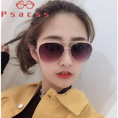 Psacss Pilot Sunglasses Men Women High Quality Alloy Glasses Frame Vintage Brand Designer Sun Glasses For Driving Fishing UV400
