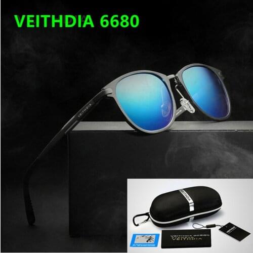 VEITHDIA Unisex Retro Aluminum Magnesium Sunglasses Polarized Lens Vintage Eyewear Accessories Sun Glasses Oculos de sol 6680