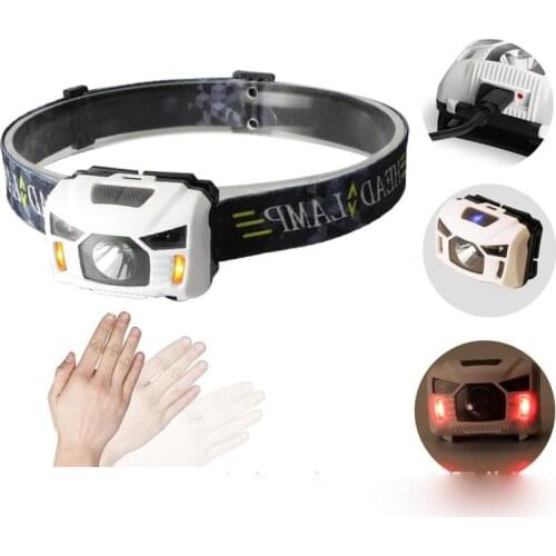 LED Head Torch Headlight Lamp Camping Induction Headlamp Rechargeable Lantern Spin 60 Degrees Waterproof Headlamp for Camping