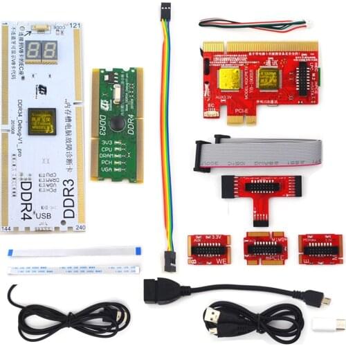KQCPET6 V8 Laptop Desktop PC Universal Diagnostic Test Debug King Post Card Support For PCI PCI-E MiniPCI-E LPC DDR3/4