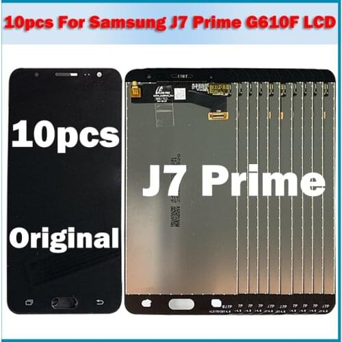 10 pieces/lot For Samsung GALAXY J7 Prime G610F G610K G610S LCD Touch Screen Digitizer Display Adjust For Samsung G610 LCD