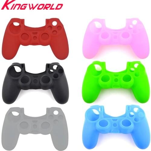 10pcs High quality 6 color For Sony for Playstation 4 for PS4 controller Skin Silicone case Controller Cover skin