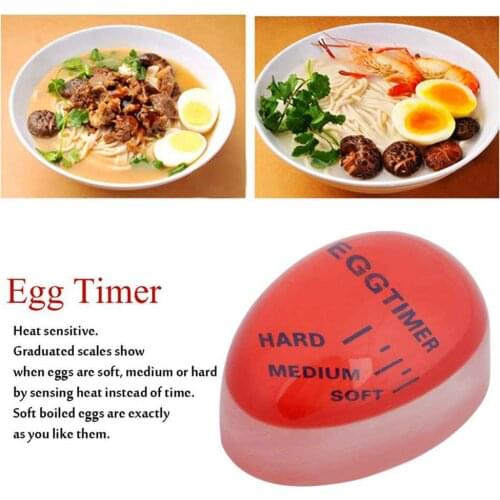 2 Pieces Egg Color Changing Timer Yummy Soft Hard Boiled Eggs Cooking Timer Kitchen Clock Tool