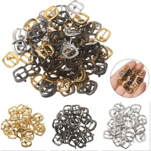 20pcs Tiny 7mm Tri-glide Belt Buckle Doll Bag Mini Ultra-small Buckles Button for DIY Handmade Doll Clothes Shoes Accessories
