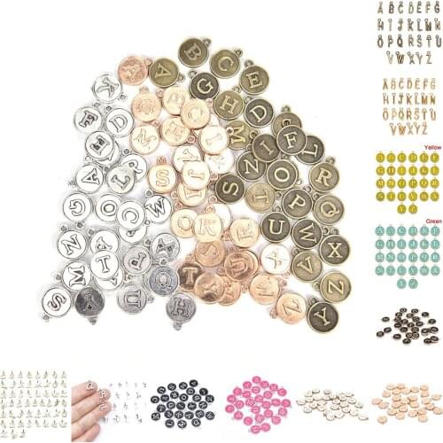 26pcs/lot DIY Bulk Lots Tibetan Silver Mix Charm 26 Letter A-Z Pendants Bag DIY Bag Accessories