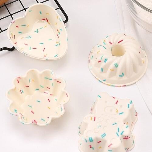 4 Pcs/set Silicone Cake Love Shape Mold Kitchen Bakeware DIY Desserts Baking Mold Muffin Cake Moulds Cake Decorating Tools