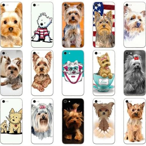 93DD yorkshire terrier dog puppy Soft Silicone Cover Case for iphone 5 5s se 6 6s 8 plus 7 7 Plus X XS SR MAX case