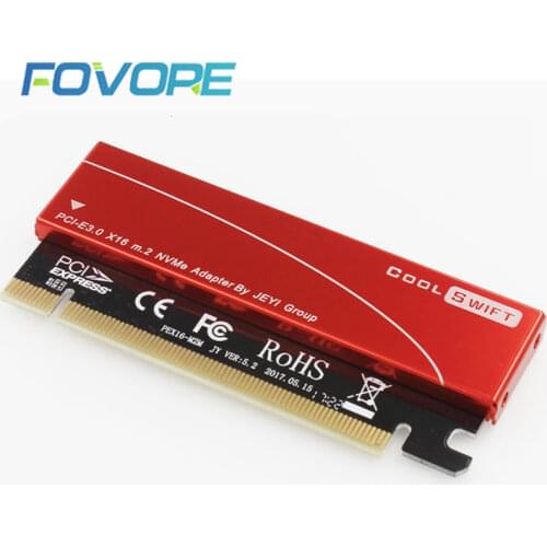 PCIe M2 adapter m key M2 SSD NVMe to PCIe SSD 2280 adapter NGFF M.2 PCI-e x16 converter Card with Dissipate heat aluminum box