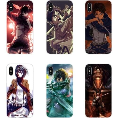 Accessories Phone Shell Covers For Xiaomi Mi4 Mi5 Mi5S Mi6 Mi A1 A2 A3 5X 6X 8 CC 9 T Lite SE Pro Anime Japanese attack on Titan