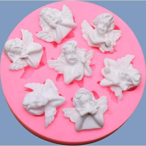 Angel Silicone Fondant Mold Clay Molds Cake Decorating Tools DIY Baking Decorative Jewelry Epoxy Mold Kitchen Baking Supplies