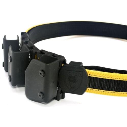 DE Multi-Angle 3*Pistol Magazine Pouch Holster IPSC Hunting Kits + Yellow Belt