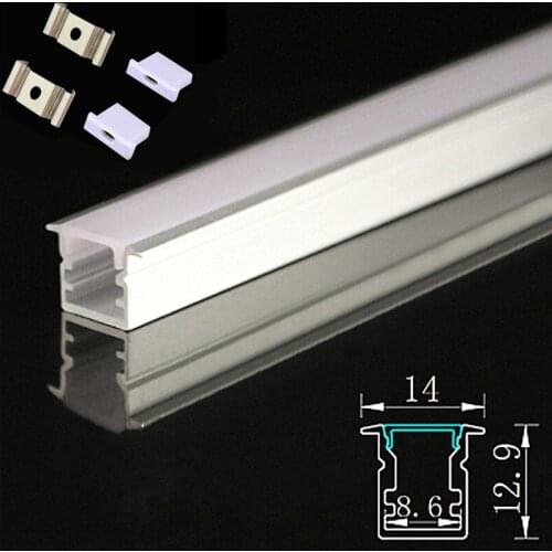 DHL 10-100PCS 1m Recessed LED aluminum profile Led Line light 3528 5050 5630 hard/soft led strip,milky cover aluminum channel