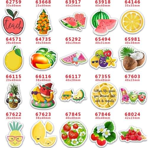 DIY Craft Supplies Sewing Accessories Cartoon Fruit Printed Planar Resins Mold 10 Pieces. PR-62759