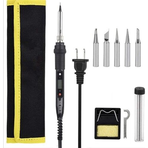 Factory direct electric soldering iron 908s suit 80W LCD adjustable temperature electric iron