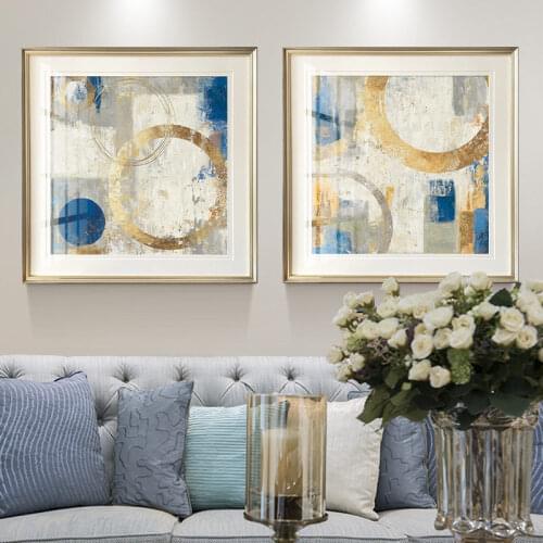 European and American Geometric Art Abstract Modern Decorative Painting Living Room Mural Background Painting Bedroom Painting