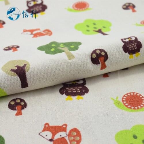 50*150cm Printed Cotton Linen Fabric For Patchwork Quilting Sewing DIY Sofa Table Cloth Furniture Cover Cushion Fabric#3432