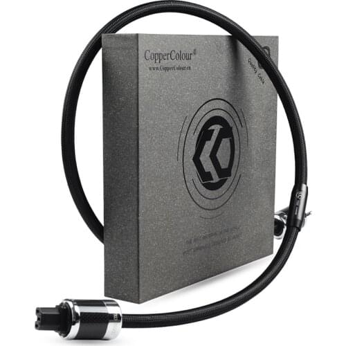 CopperColour CC TIME Audiophile Power Cable HiFi Powercord US Schuko Plug with 5.5 MM 2 Freeze alloy Specially Designed