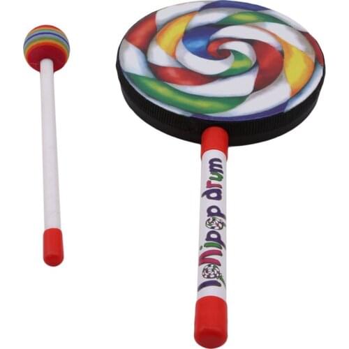 Carl Percussion Instrument 4/ 6 Inch Lollipop Drums Music Teaching Aid Musical Toys