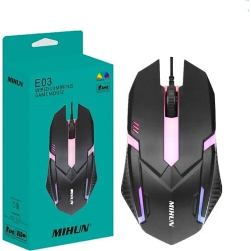 Computer Universal USB Illuminated Wired Mouse Desktop DIY Installed Notebook Distribution Home Office computer mouse