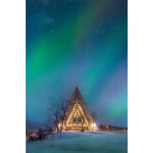 LIPHISFUN Full Square Drill Diamond Painting Diamond Embroidery DIY Square/round Home Decor Needlework Aurora Church