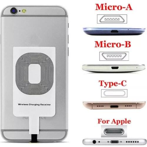 Micro USB Type C Universal Wireless Charger adapter For Samsung huawei For iPhone 6s 7 For Android Qi Wireless Charging Receiver