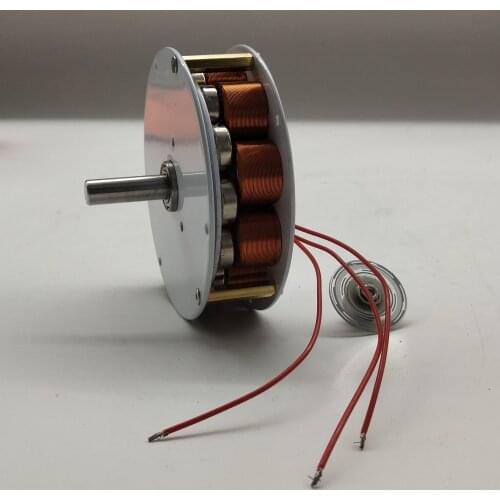 Micro-disc Generator with Iron Core, Strong Magnetic, Low Speed, High Power Generation, Multi-pole, Three-phase AC Generator