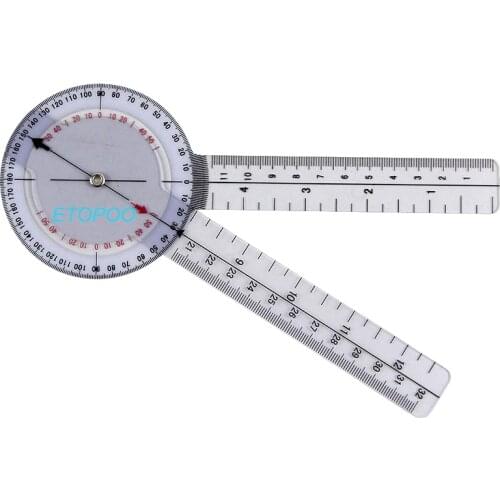 Userful Multi-Ruler Pocket Axis Motion Range Tester Angle ruler Medical Protractor Goniometer Medical PVC Ruler Spinal Ruler