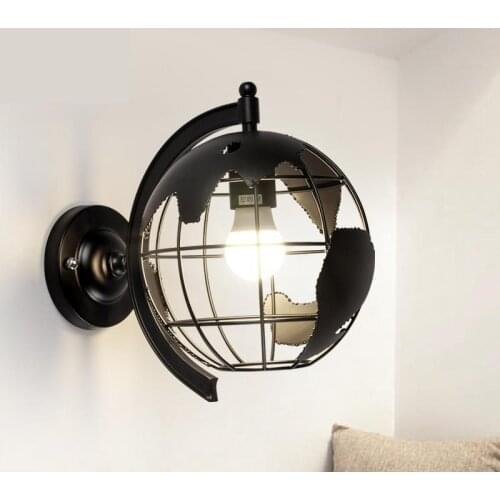 Class room world map E27 LED Wall Light 110V ~ 220v Led Living Wall Sconces Reading School study Lamp Lighting Vintage Wall Lamp