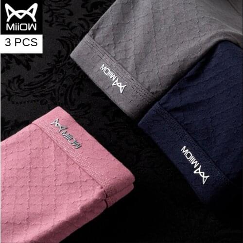 MiiOW Pure Cotton Mens Underwear Scrotum Support Mens Loose Sports Boxer Shorts Tide AAA Antibacterial Summer Thin Section