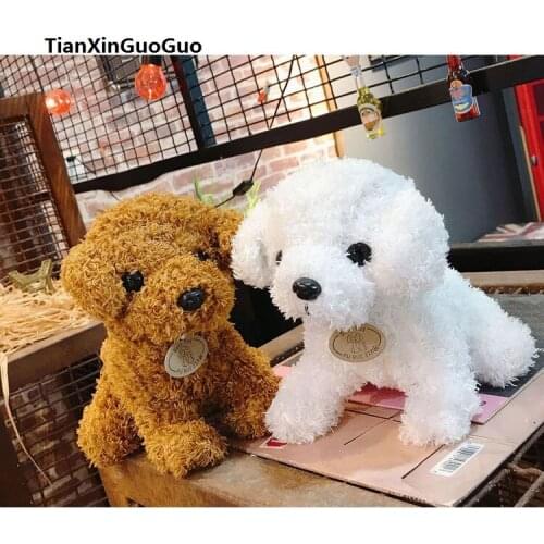 New arrival about 30cm cute ted dog plush toy squatting dog soft doll Valentines Day,birthday gift b2927