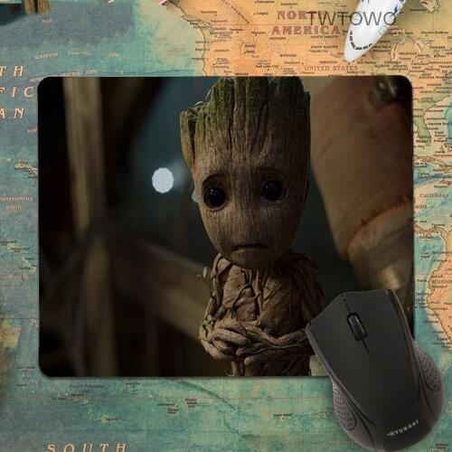 Groot Personalized Computer MousePad Design Anime Small size rectangle simple and durable non-slip mouse pad rubber
