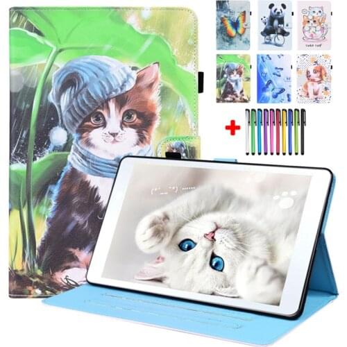 Tablet Caqa For Samsung Tab A 10.1 2019 Case SM-T510 T515 Fashion Cartoon Cover For Samsung Galaxy Tab A 8 8.0 Case SM-T290 T295