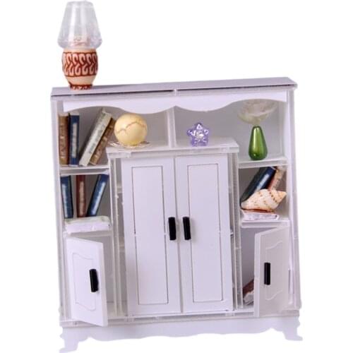 European Style 1/12 Scale Cabinet Cupboard For Dolls House Room Garden Decor