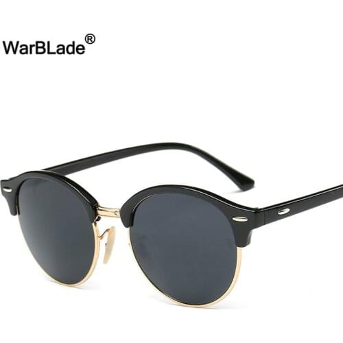 WarBLade Fashion Semi-Rimless Sunglasses Women Men Vintage Classic Brand Designer Sun glasses UV400 Eyewear Oculos De Sol