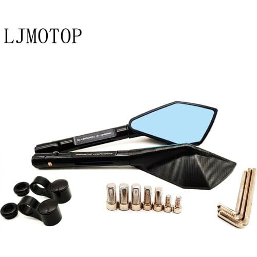 Motorcycle Mirrors Moto Side Rearview Mirrors CNC Aluminum For Suzuki GSF650 BANDIT GSX1250 GSX1400 GSX650F HAYABUSA GSXR1300