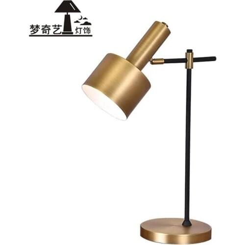 Gold Creative Art Deco Table Lamp Glass Desk Lamp Study/Bedside Table Lighting E27 Milky Round Ball Shade Table Lamp