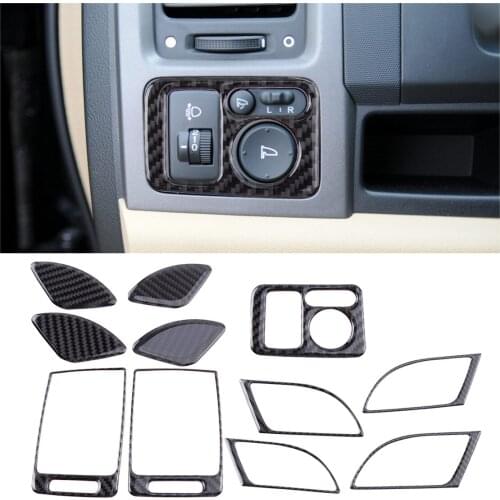 1 Set Carbon Fiber Black Interior Frame Trim Cover Accessories Fit for Honda CR-V 2007 2008 2009 2010 2011 Left Hand Drive Only