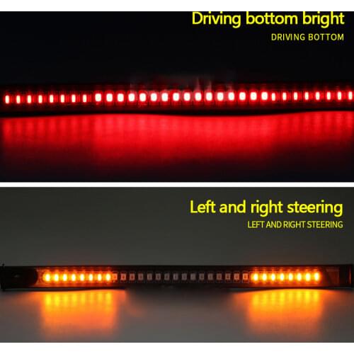 1Pc Universal LED Motorcycle Turn Signal Light Bendable LED Strip Tail Brake Indicator 20CM 48SMD for Harley Motorcycle