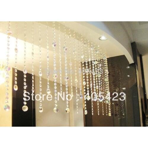 10meters/lot Entrance Wedding home Decoration / Room Divider AB color sun flower bead Crystal beaded Curtain