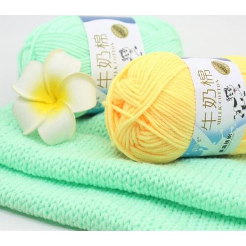 10Pcs 5 Strands Cotton Knitting Yarn 50g Crochet Yarn Soft Warm Baby Milk Yarn For Knitting Sweater Scarf Hat 48 Colors