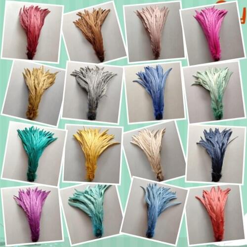 Hot Wholesale 10pcs Pretty Rooster Feather 14-16inches/35-40cm For Clothing Jewelry Hat Christmas Holiday Decorative