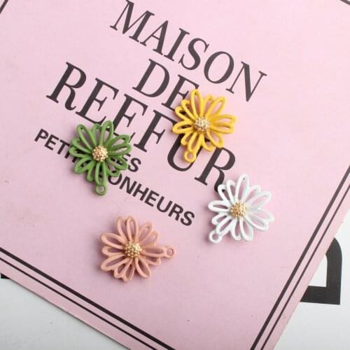 10Pcs New Fashion Jewelry 20x23mm Flower Charm For Jewelry Making And Crafting Fashion Earring Pendant Bracelet Necklace Charms