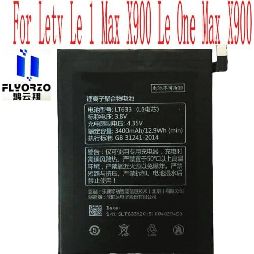 100% Brand new High Quality 3400mAh LT633 Battery For Letv Le 1 Max X900 Le One Max X900 Mobile Phone