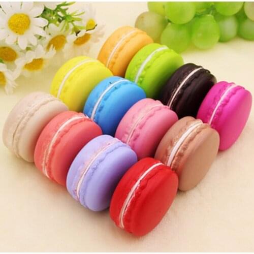 12Colors 4CM Simulation Cakes Soft Model Artificial Foods Fake For Shop Dining Tea Table Decoration PU Mini Macaron Kitchen