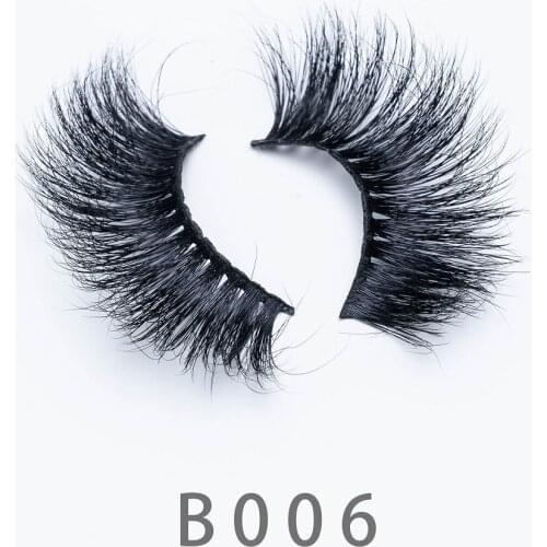 25mm B6 Long Fluffy Mink Lashes Natural Strip Thick Long 3D Mink Lashes 6D Wispy Makeup Volume False Eyelashes 25mm