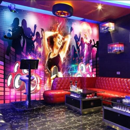 Beibehang Custom 3d wall paper KTV Bar Cafe Hallway Hall Dance Culture Background Wall Painting Decoration