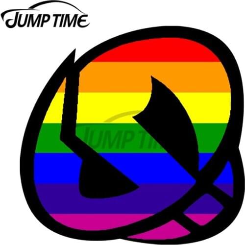 JumpTime 13 x 11.5 cm For Team Skull Gay Pride Car Stickers Refrigerator Fine Decal Cartoon Fashion Car Accessories Decoration