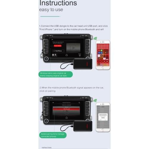 Car For Chevrolet Corvette/Volt/Equinox Carplay Navigation Connection Wired to Wireless Play and Plug Decoder Box Accessories